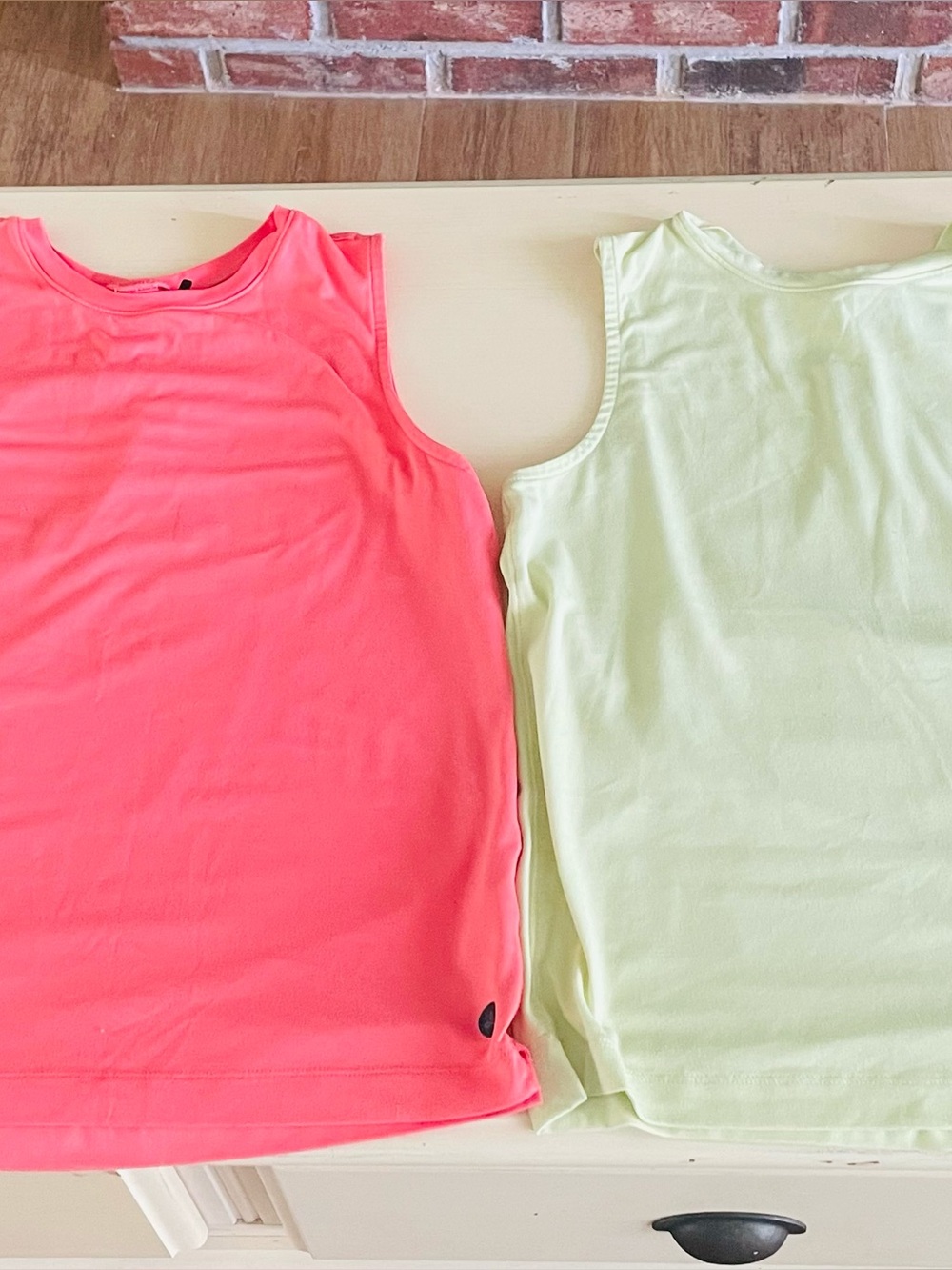 Prana Active Tank Top - Coral and Light Yellow